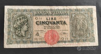  Banconota 100 lire turrita 1944 Luogoten