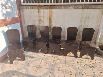 6 Sedie in Legno