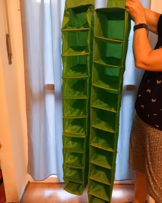 Scarpiere appendibili verdi 2*10 slot