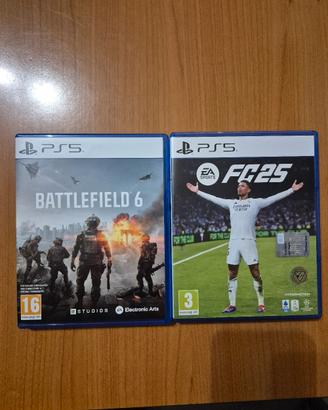 battlefield 6 e fc25 per ps5
