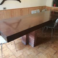 Tavolo in legno massello unico pezzo 370×100x16 cm