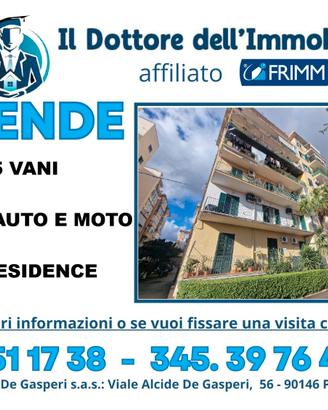 5 Vani in Residence Zisa con Posto Auto e Moto