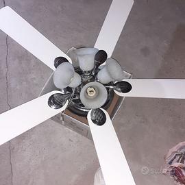 ventillatore a soffitto 4 luci 5 pale nuovo