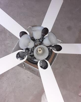 ventillatore a soffitto 4 luci 5 pale nuovo