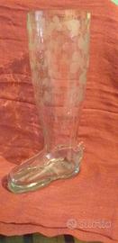 Rarissimo boccale birra vetro 2L stivale sperone
