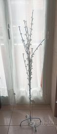 lampada da terra con fiori e piedistallo 