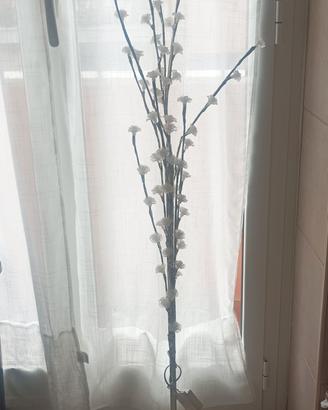 lampada da terra con fiori e piedistallo 