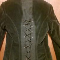 Giacca donna velluto verde