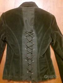 Giacca donna velluto verde