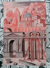 Poster Stampa d'Epoca Achille Funi 1940