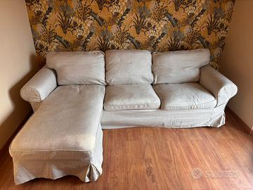 Divano IKEA EKTORP 3 posti con chase-longue