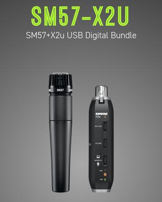 Microfono Shure SM57 + Convertitore USB (PC)