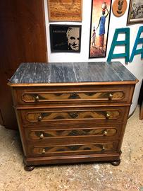 Como in noce con piano in marmo 