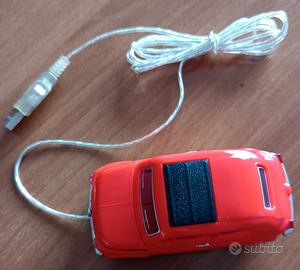Mouse ottico Fiat 500 USB Vintage con fari e luci