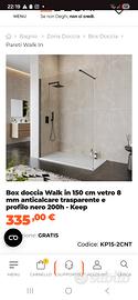box doccia walk in 150cm