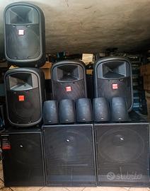 impianto audio fbt jolly Proel sub s18 s15 