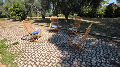 poltrone vimini anni 60 