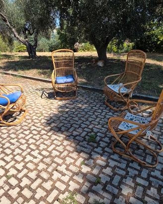 poltrone vimini anni 60 