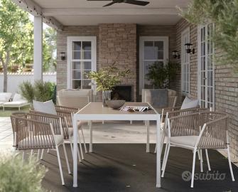 Tavolo da esterno in alluminio — usato 4 mesi, sta