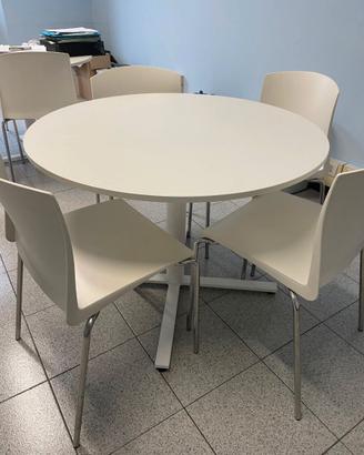 Tavolo rotondo da ufficio con sedie