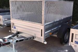 Carrello con sponde grigliate 2.05 x 1.32 mt