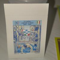 Francobollo SSC Napoli +figurine calciatori panini