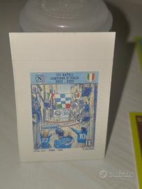 Francobollo SSC Napoli +figurine calciatori panini