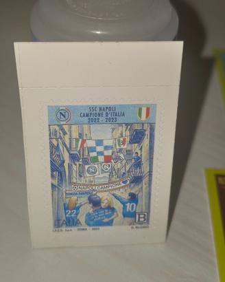 Francobollo SSC Napoli +figurine calciatori panini