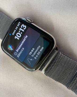 Apple watch 5 acciaio lucido + accessori