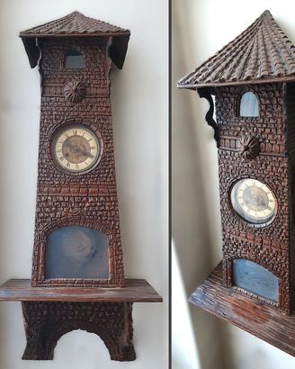 OROLOGIO DA PARETE ART NOUVEAU, FORESTA NERA, 1910