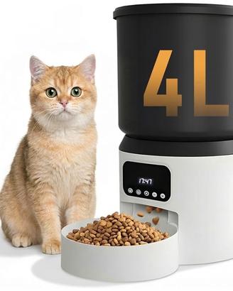 Distributore Cibo Gatti 4L, Dispenser Con Timer