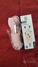 Set utensili da cucina rosa - 12 pezzi 