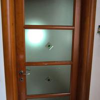 porta in ciliegio a vetro