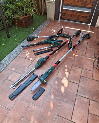 attrezzi giardino a batteria parkside