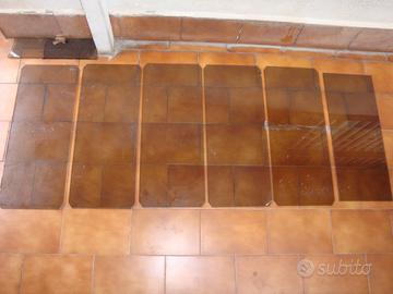 Lastre vetro oscurato N°5 72 x 29 cm/N°1 68x27cm