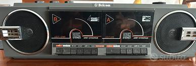 Radio Stereo Vintage Delcom DRC-325-Doppia Cassett
