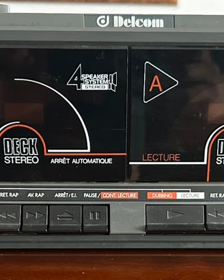 Radio Stereo Vintage Delcom DRC-325-Doppia Cassett