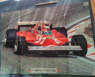POSTER Formula 1 Ferrari Gilles Villeneuve Monaco