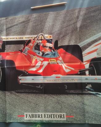 POSTER Formula 1 Ferrari Gilles Villeneuve Monaco