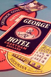 Etichette in carta Hotel, per valige, vintage