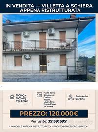 villetta a schiera con giardino