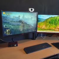 Postazione completa computer da gaming e lavoro