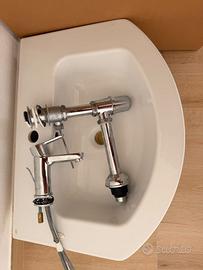 Lavabo GSI Pura + Rubinetto NOBILI cromato Sand