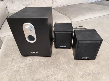 🎧 Impianto 2.1 Kraun per PC: Subwoofer + 2 casse 