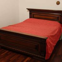 Letto matrimoniale in noce scuro