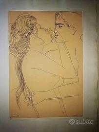 EMILIO GRECO - COMMIATO - 1974 - RARA acquaforte