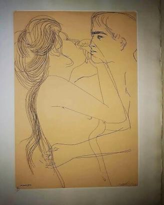 EMILIO GRECO - COMMIATO - 1974 - RARA acquaforte