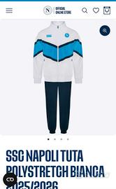 Tuta SSC.NAPOLI POLYSTRETCH Bianca 