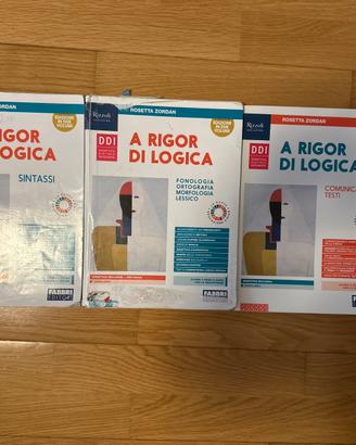 Set 3 libri grammatica A Rigor di logica Zordan