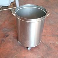 cestino carrellato inox usato